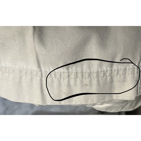 Columbia Mens Size 38x32 Pants Tan 37x31.5 Bone Gray Off Wht Side Pocket Casual - Picture 6 of 6